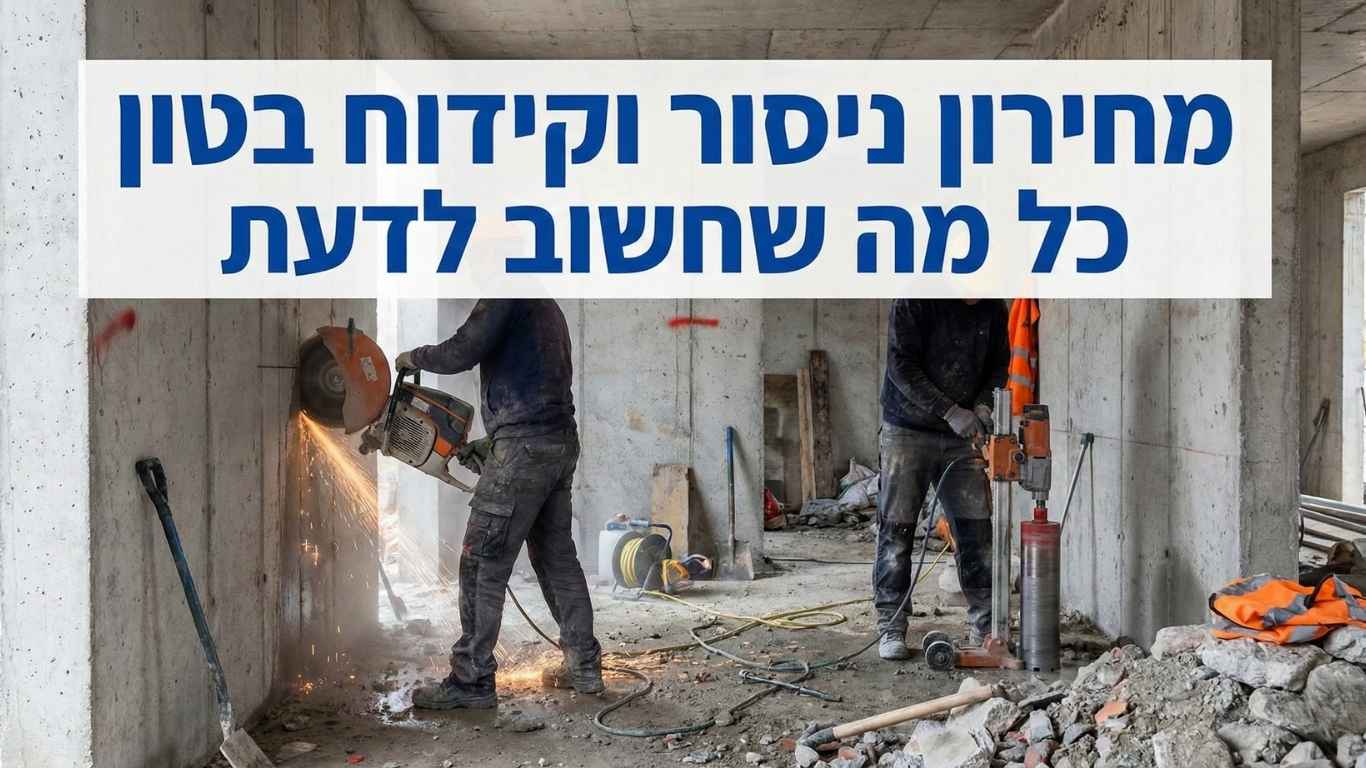 מחירון ניסור וקידוח בטון כל מה שחשוב לדעת